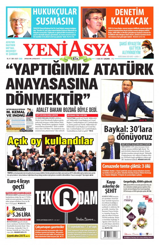11 Ocak 2017 gazete manşetleri - 17