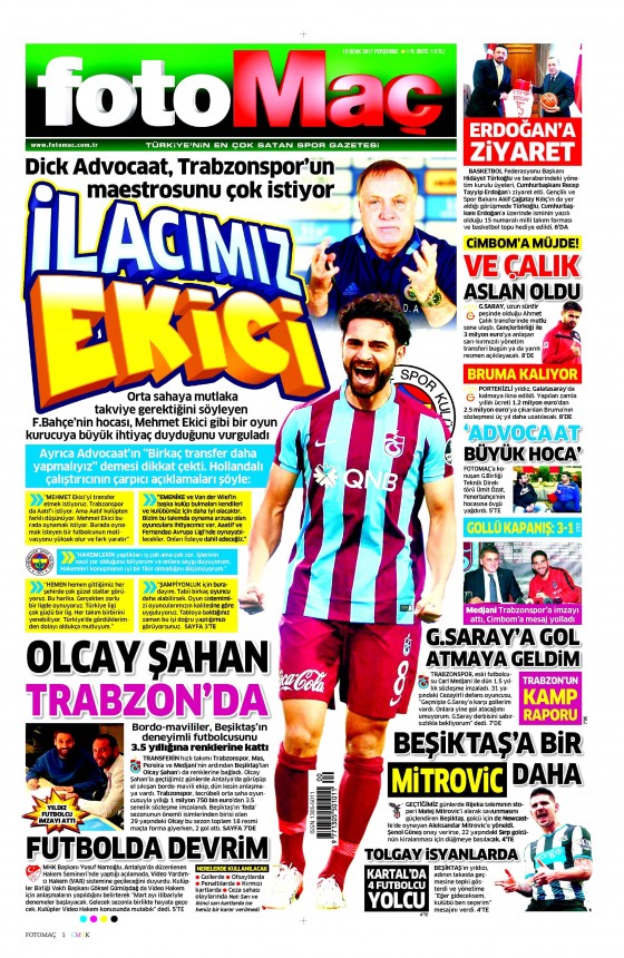 12 Ocak 2017 gazete manşetleri - 8