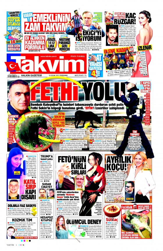 12 Ocak 2017 gazete manşetleri - 11