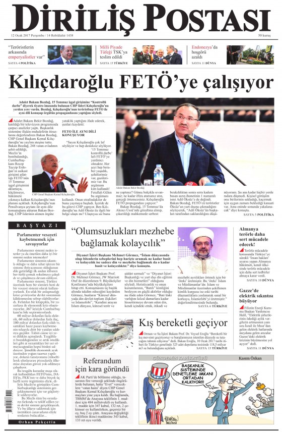 12 Ocak 2017 gazete manşetleri - 21