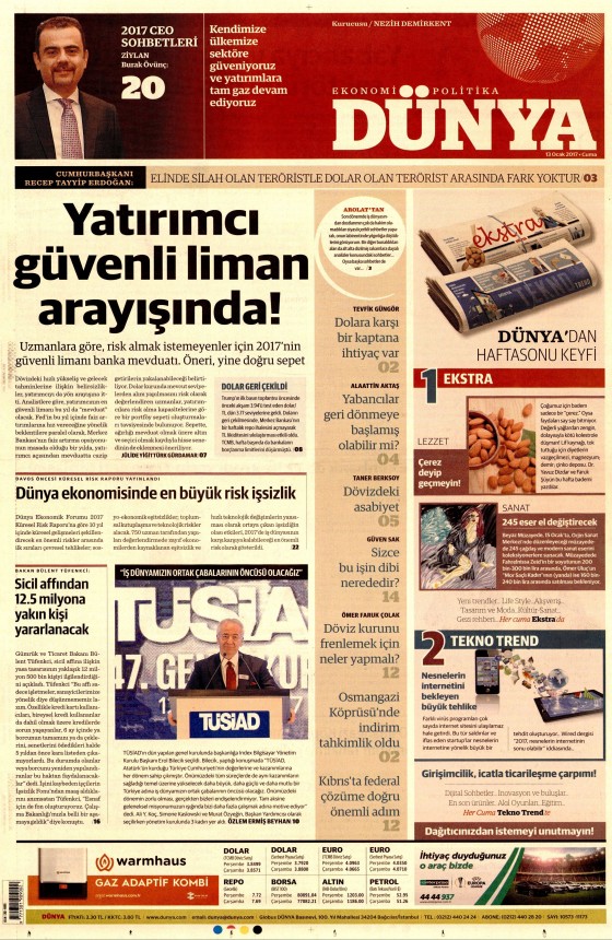 13 Ocak 2017 gazete manşetleri - 123