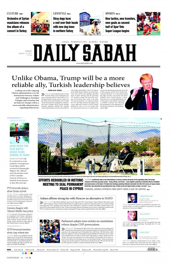 13 Ocak 2017 gazete manşetleri - 153