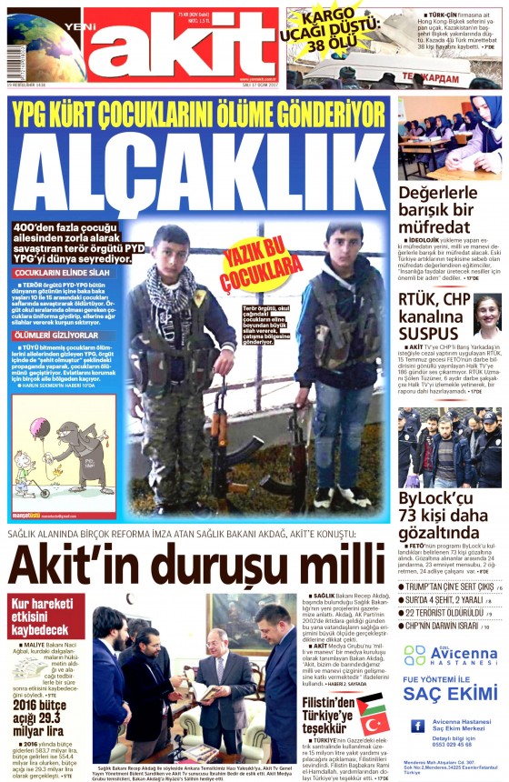 17 Ocak 2017 gazete manşetleri - 281