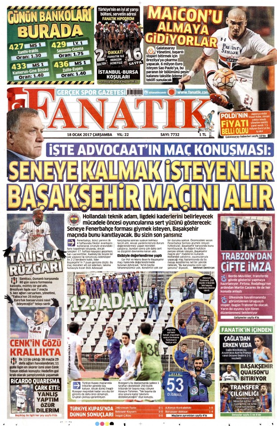 18 Ocak 2017 gazete manşetleri - 3