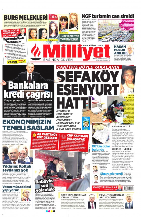 18 Ocak 2017 gazete manşetleri - 4