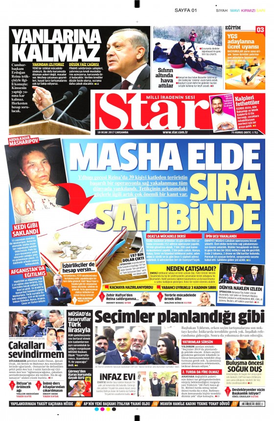 18 Ocak 2017 gazete manşetleri - 7