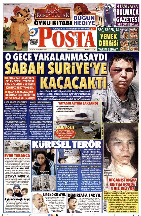 18 Ocak 2017 gazete manşetleri - 9