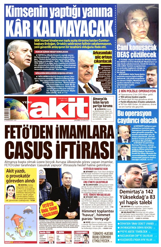 18 Ocak 2017 gazete manşetleri - 13