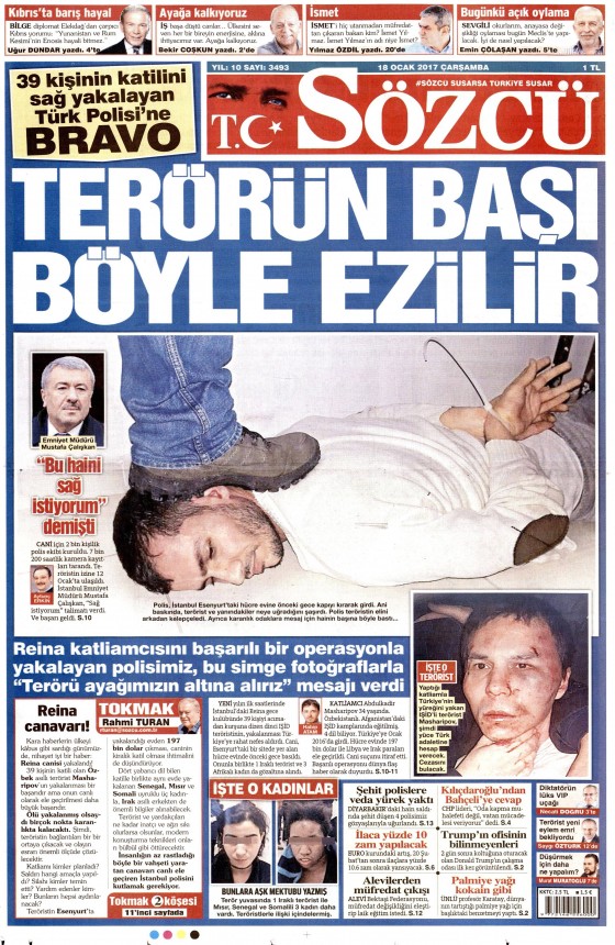 18 Ocak 2017 gazete manşetleri - 14