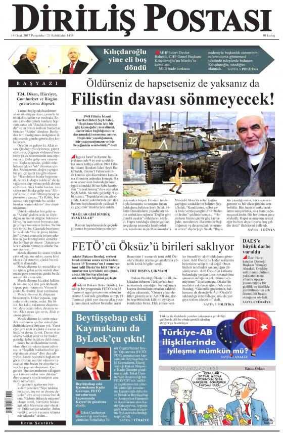 19 Ocak 2017 gazete manşetleri - 12