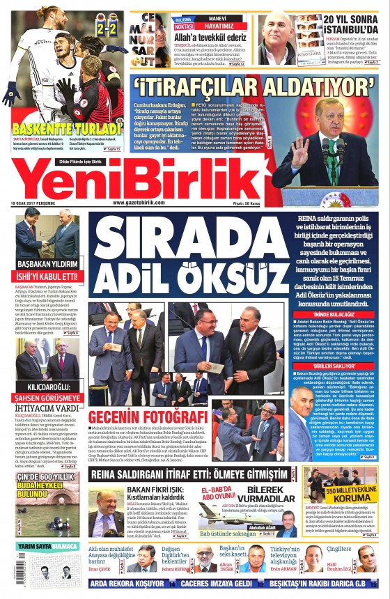 19 Ocak 2017 gazete manşetleri - 13