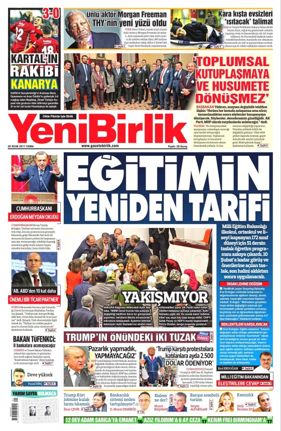 20 Ocak 2017 gazete manşetleri - 25