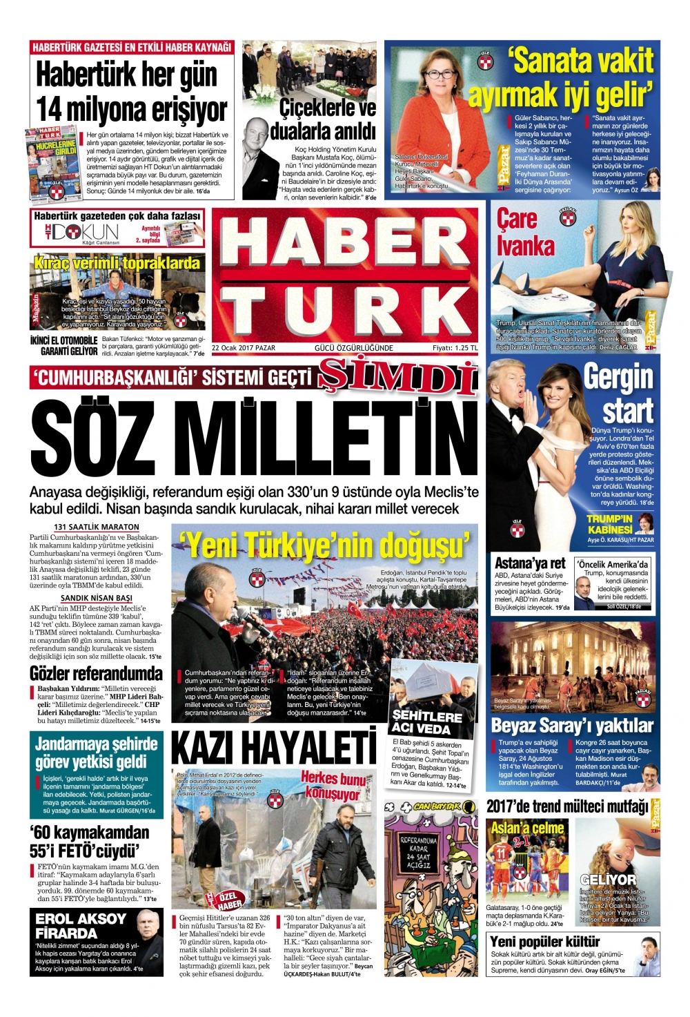 22 Ocak 2017 gazete manşetleri - 4