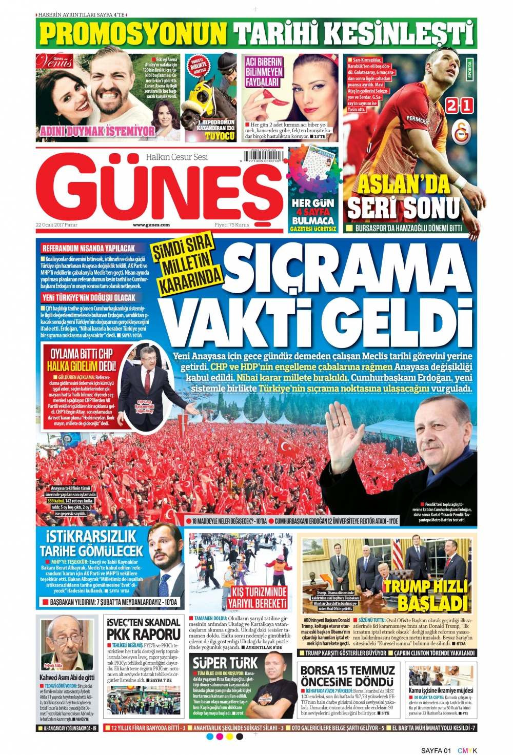 22 Ocak 2017 gazete manşetleri - 5