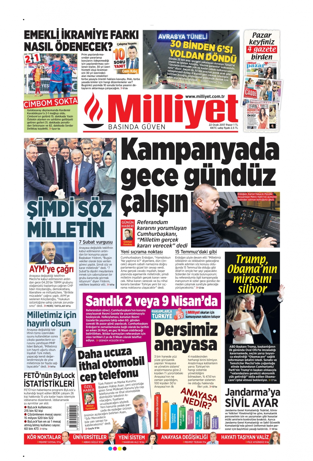 22 Ocak 2017 gazete manşetleri - 8