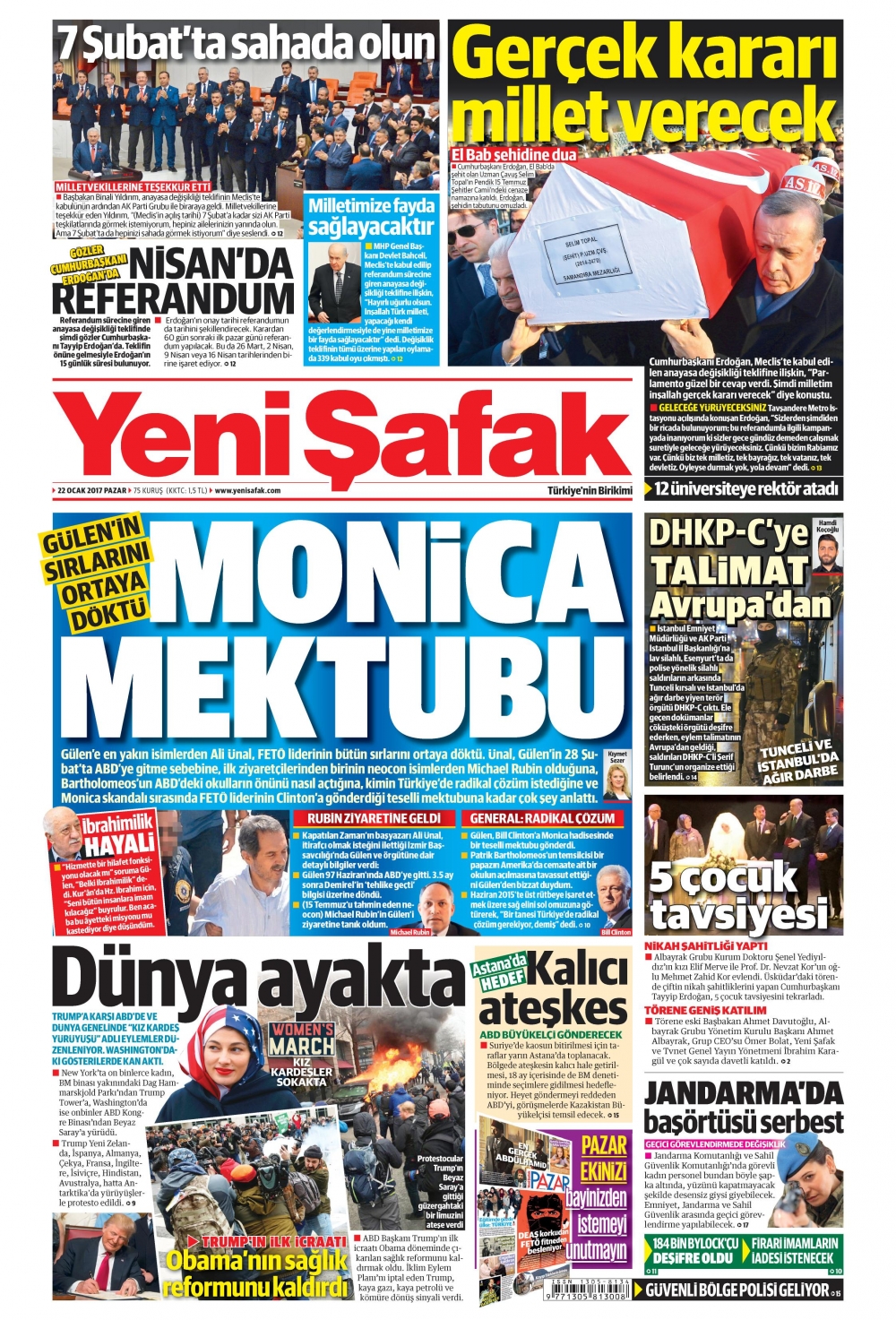 22 Ocak 2017 gazete manşetleri - 20