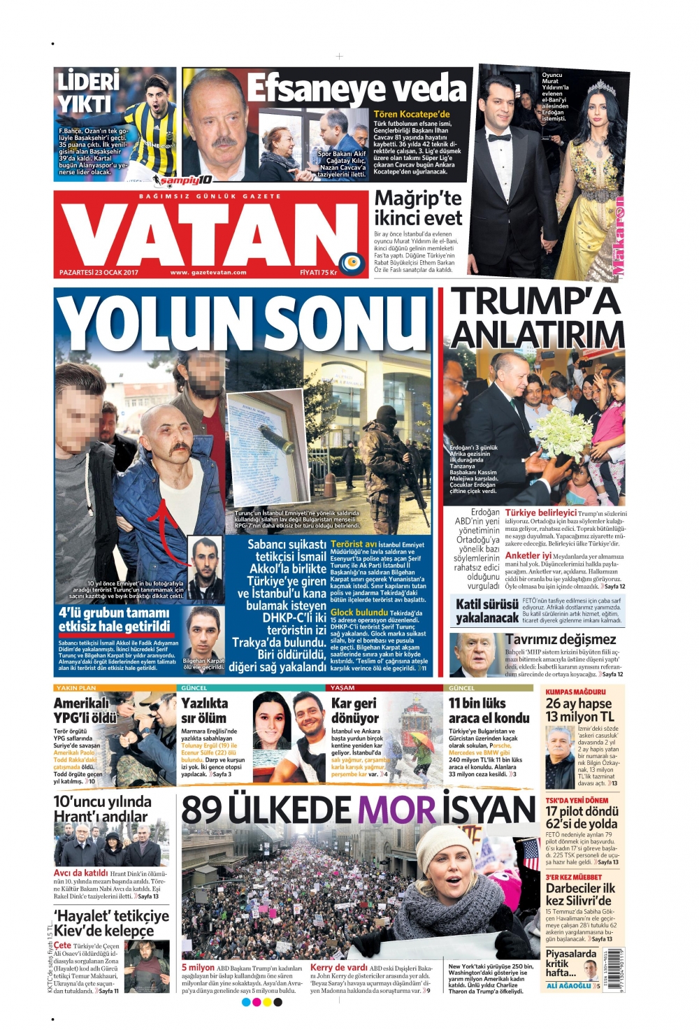 23 Ocak 2017 gazete manşetleri - 17