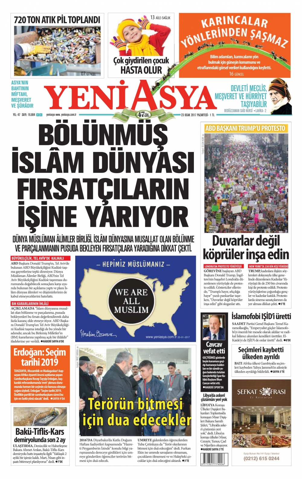 23 Ocak 2017 gazete manşetleri - 19