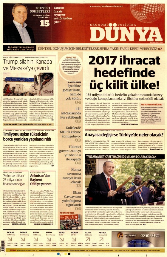 24 Ocak 2017 gazete manşetleri - 544