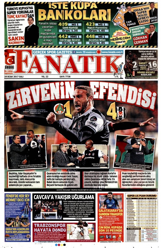 24 Ocak 2017 gazete manşetleri - 547