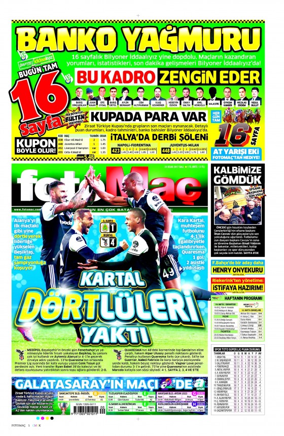 24 Ocak 2017 gazete manşetleri - 553