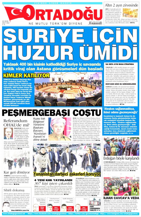 24 Ocak 2017 gazete manşetleri - 554