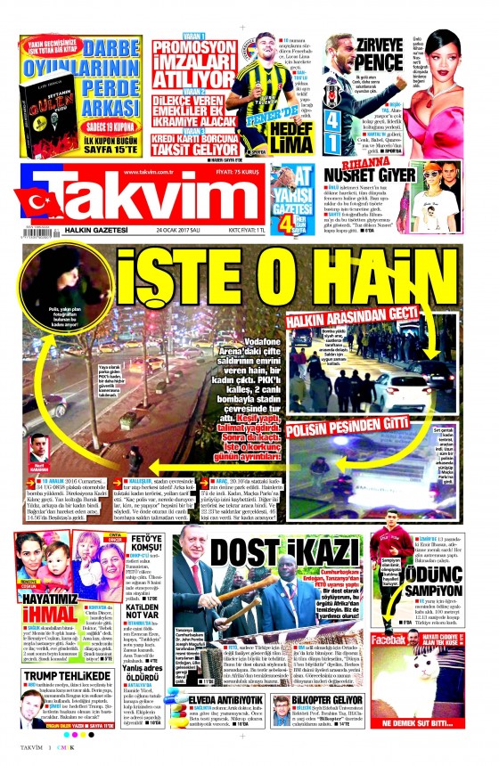 24 Ocak 2017 gazete manşetleri - 556