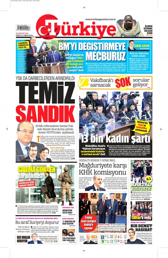 24 Ocak 2017 gazete manşetleri - 559