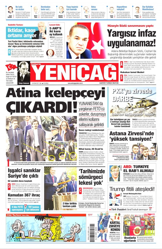 24 Ocak 2017 gazete manşetleri - 564
