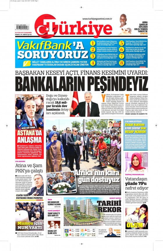 25 Ocak 2017 gazete manşetleri - 6