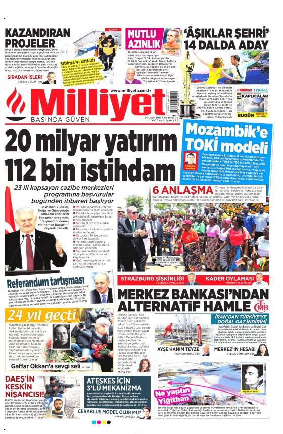 25 Ocak 2017 gazete manşetleri - 12