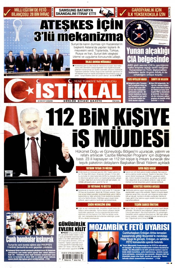 25 Ocak 2017 gazete manşetleri - 17