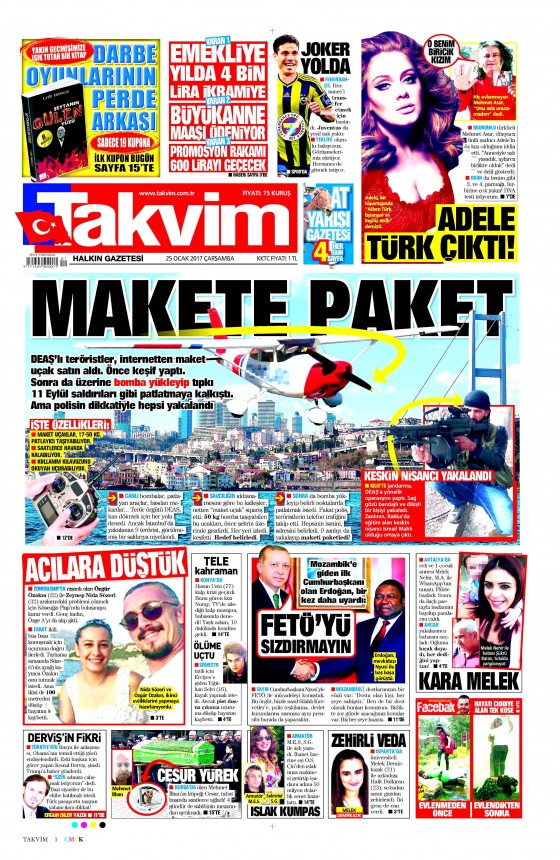 25 Ocak 2017 gazete manşetleri - 20