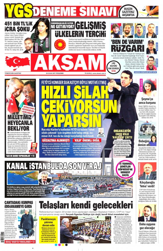 Gazete manşetleri (26.01.2017) - 12