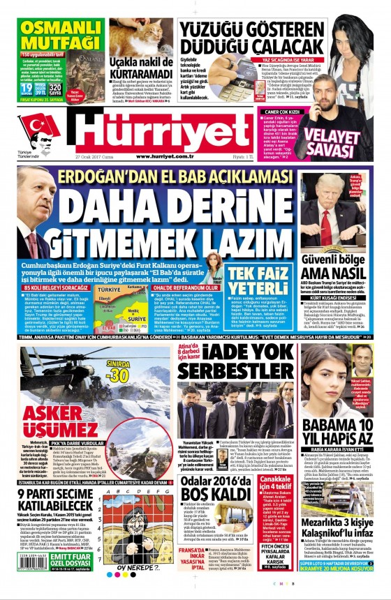 Gazete Manşetleri (27.01.2017) - 3