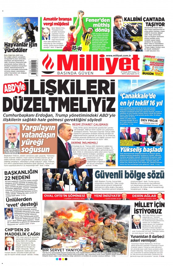 Gazete Manşetleri (27.01.2017) - 7