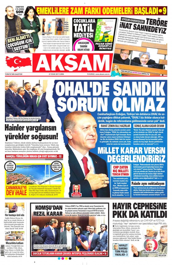 Gazete Manşetleri (27.01.2017) - 11