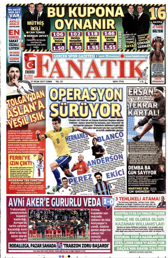 Gazete Manşetleri (27.01.2017) - 20