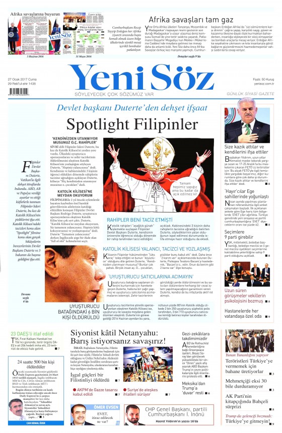 Gazete Manşetleri (27.01.2017) - 23