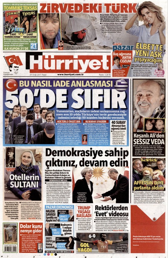 29 Ocak 2017 gazete manşetleri - 4