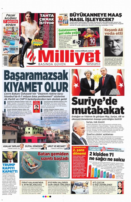 29 Ocak 2017 gazete manşetleri - 7