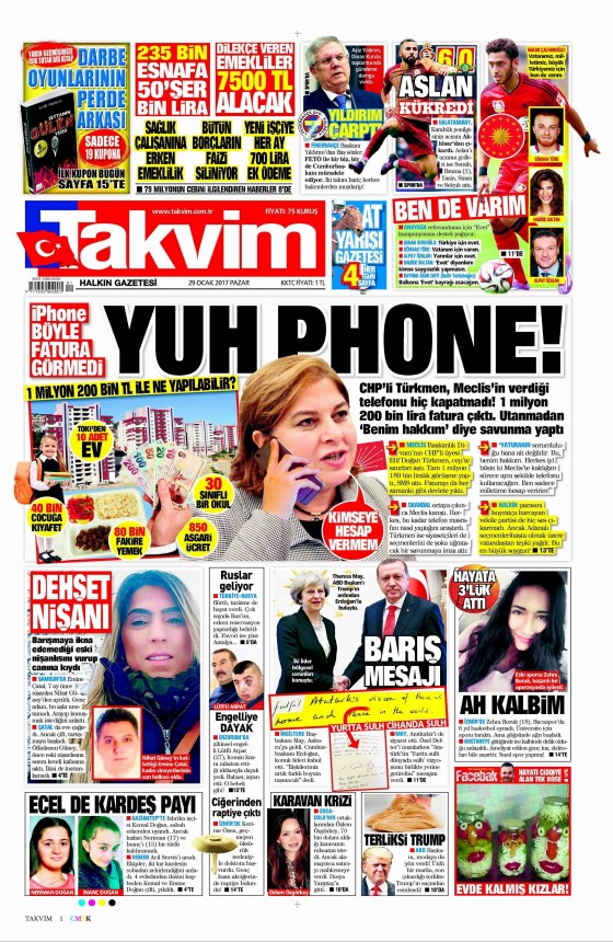 29 Ocak 2017 gazete manşetleri - 12