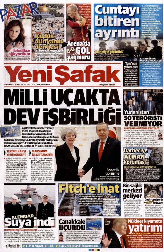 29 Ocak 2017 gazete manşetleri - 17
