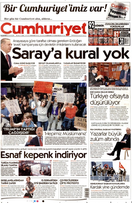 30 Ocak 2017 gazete manşetleri - 8