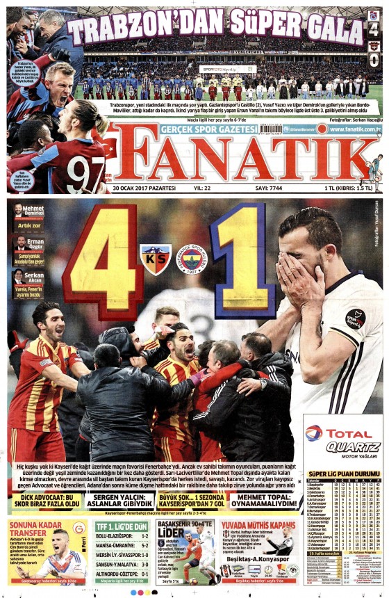 30 Ocak 2017 gazete manşetleri - 5