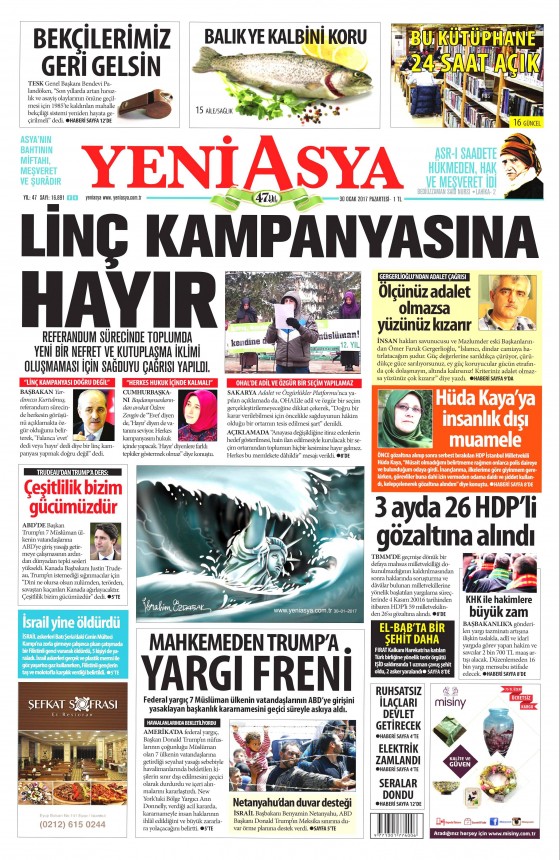30 Ocak 2017 gazete manşetleri - 16