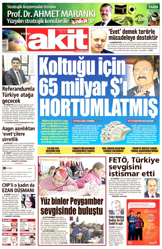 30 Ocak 2017 gazete manşetleri - 17