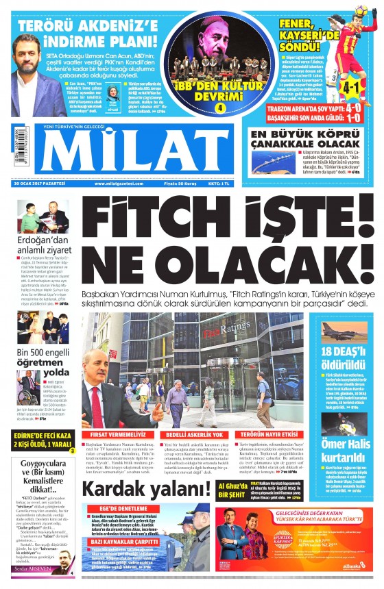 30 Ocak 2017 gazete manşetleri - 21