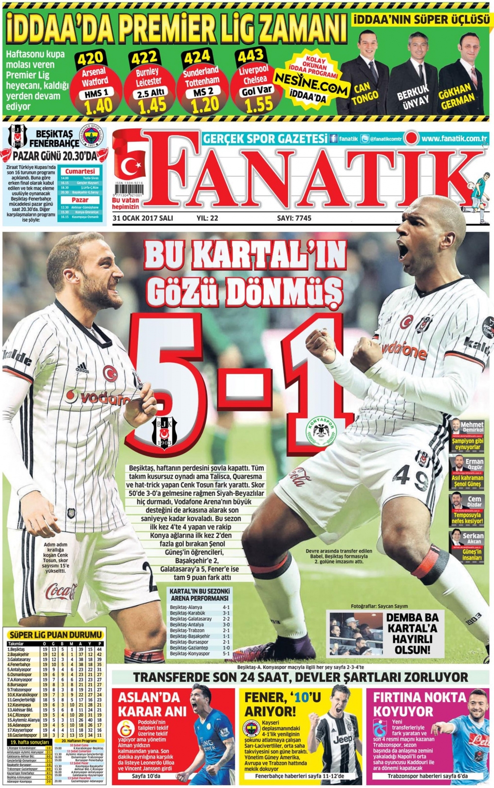 31 Ocak 2017 gazete manşetleri - 5