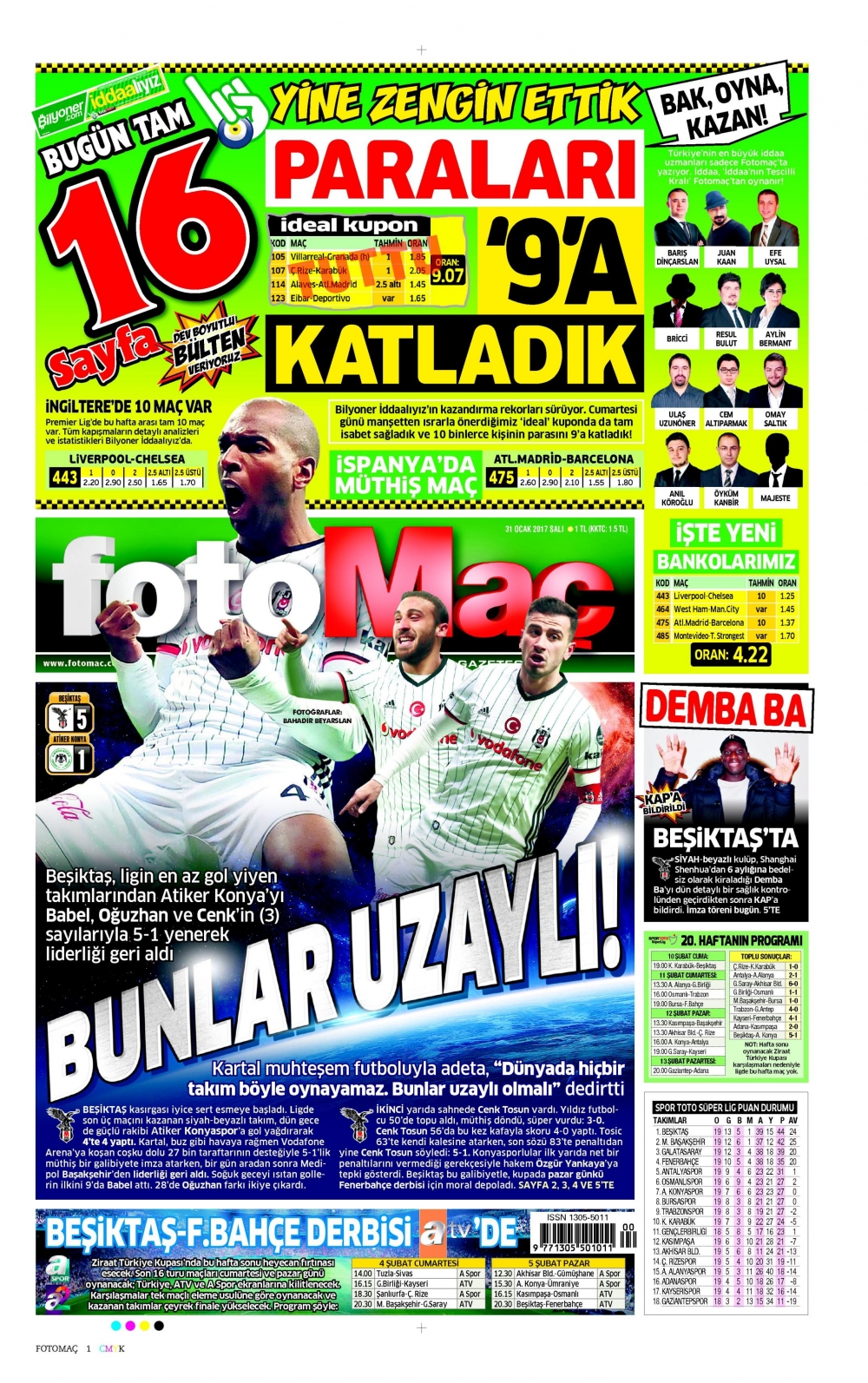 31 Ocak 2017 gazete manşetleri - 6